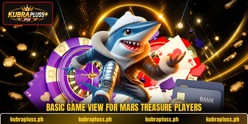Basic game view for Mars Treasure players Basic game view for Mars Treasure players
