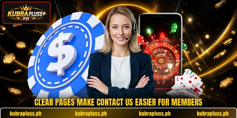 Clear pages make contact us easier for members Clear pages make contact us easier for members