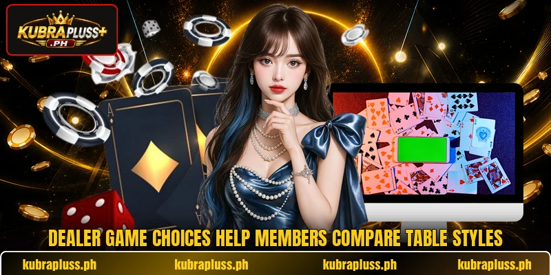 Dealer game choices help members compare table styles Dealer game choices help members compare table styles