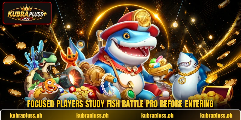 Focused players study Fish Battle Pro before entering Focused players study Fish Battle Pro before entering
