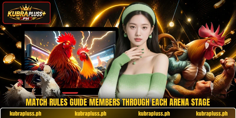 Match rules guide members through each arena stage Match rules guide members through each arena stage