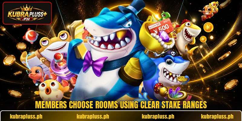 Members choose rooms using clear stake ranges Members choose rooms using clear stake ranges