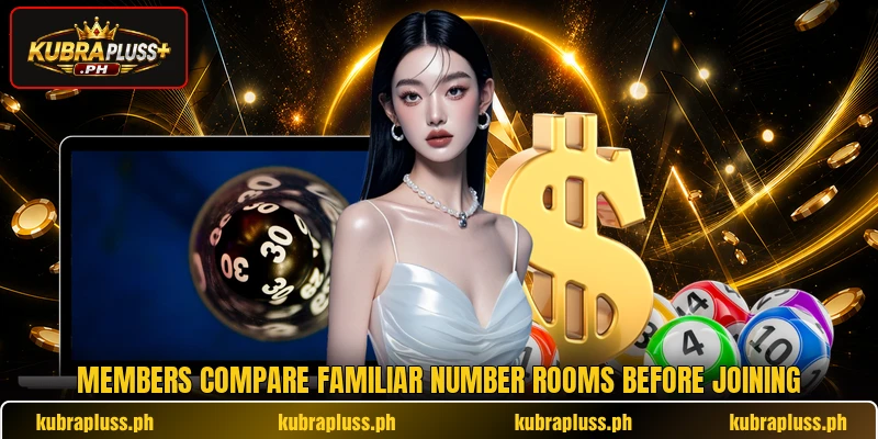 Members compare familiar number rooms before joining Members compare familiar number rooms before joining