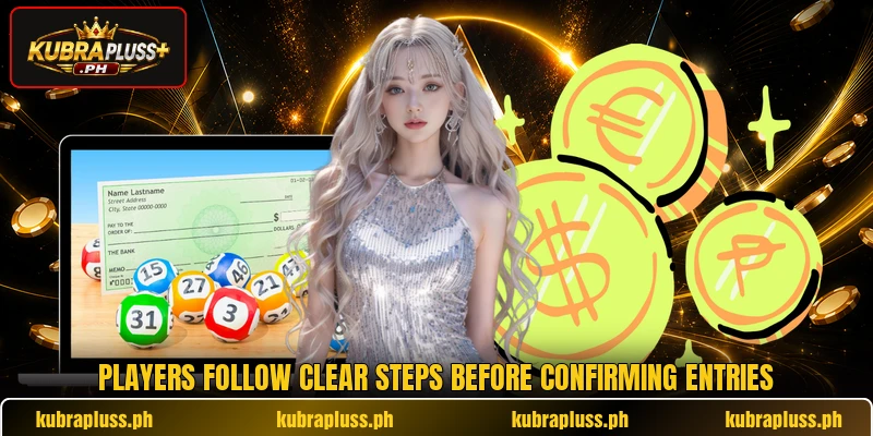 Players follow clear steps before confirming entries Players follow clear steps before confirming entries