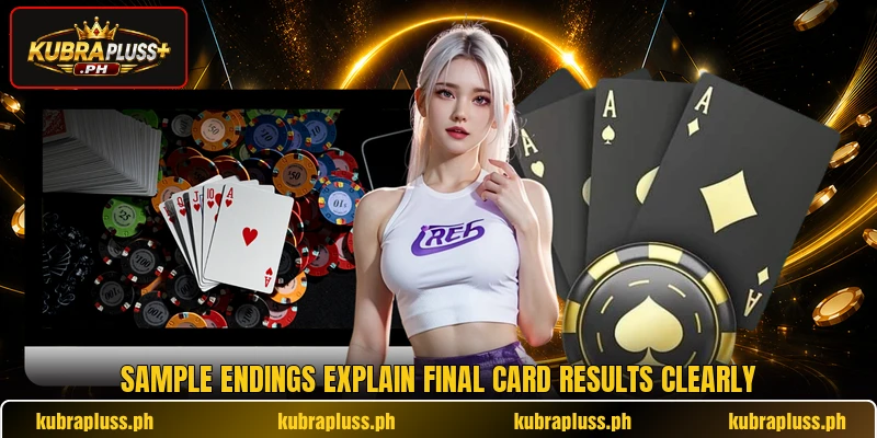 Sample endings explain final card results clearly Sample endings explain final card results clearly