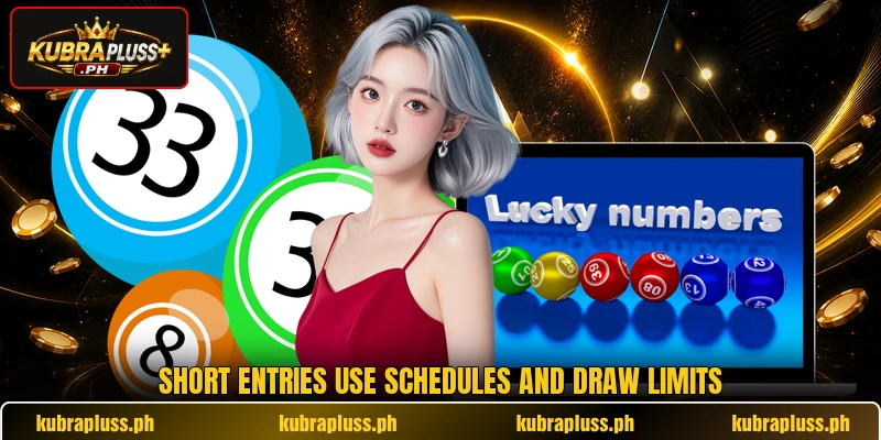 Short entries use schedules and draw limits Short entries use schedules and draw limits