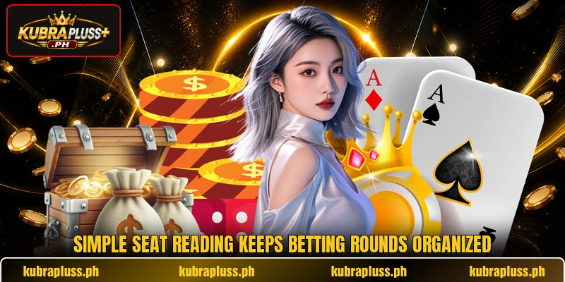 Simple seat reading keeps betting rounds organized Simple seat reading keeps betting rounds organized
